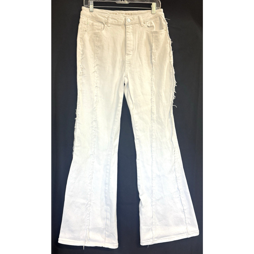 Gemma Rae Womens Y2K Flare Leg Fringe Jeans Size 11 Boho Festival Hippie‎ 30x30